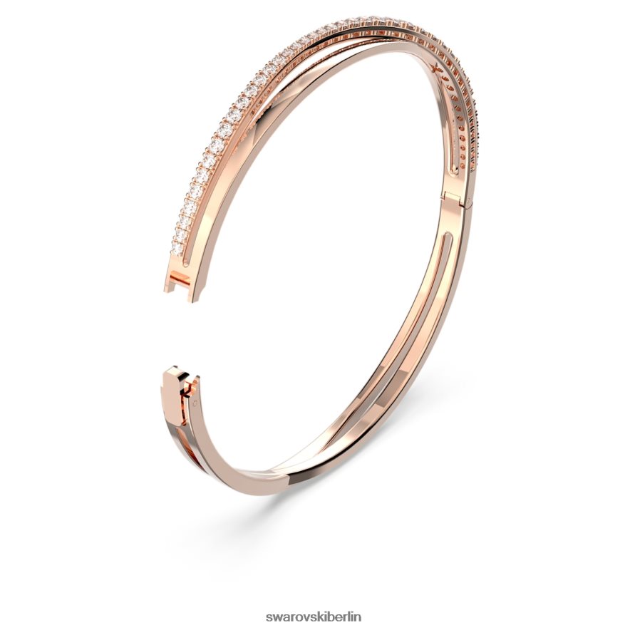 Swarovski Twist-Armband weiß, rosévergoldet Schmuck HLT448621