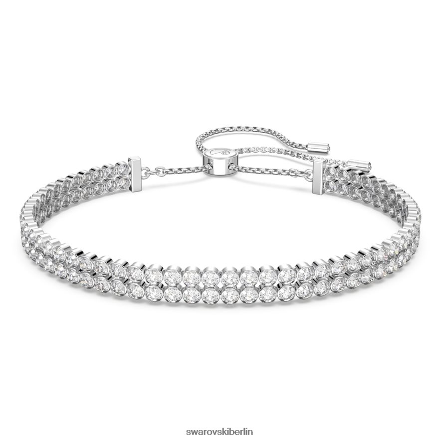 Swarovski dezentes Armband Rundschliff, weiß, rhodiniert Schmuck HLT448474