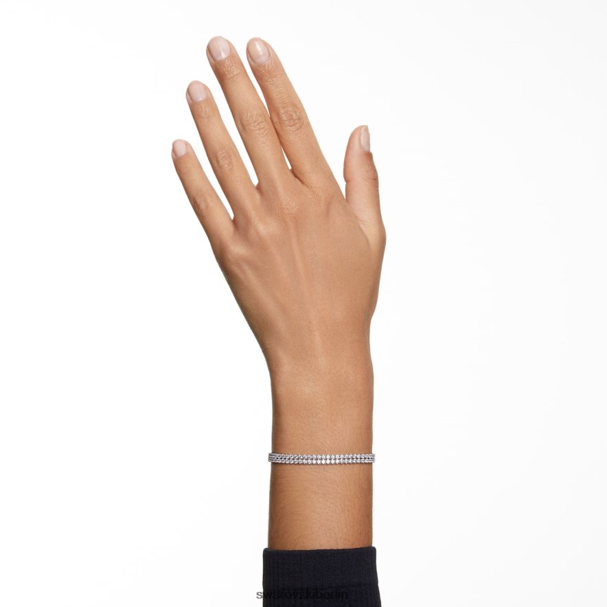 Swarovski dezentes Armband Rundschliff, weiß, rhodiniert Schmuck HLT448474