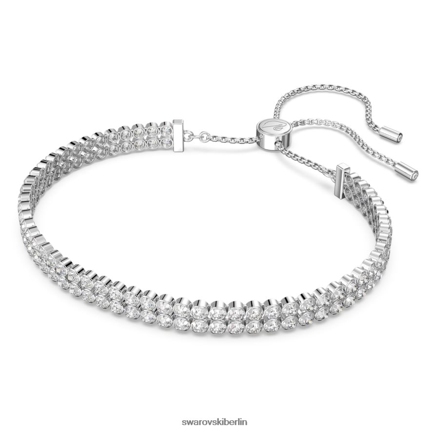 Swarovski dezentes Armband Rundschliff, weiß, rhodiniert Schmuck HLT448474