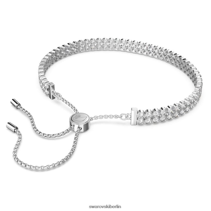 Swarovski dezentes Armband Rundschliff, weiß, rhodiniert Schmuck HLT448474