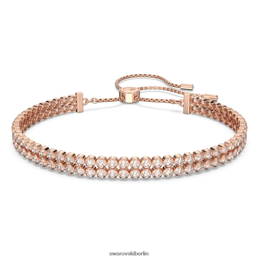 Swarovski dezentes Armband Rundschliff, weiß, rosévergoldet Schmuck HLT448475