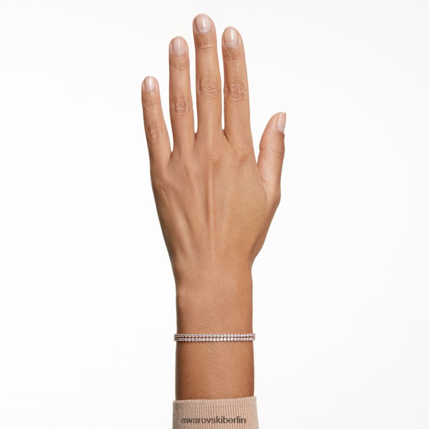 Swarovski dezentes Armband Rundschliff, weiß, rosévergoldet Schmuck HLT448475