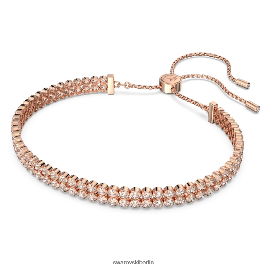 Swarovski dezentes Armband Rundschliff, weiß, rosévergoldet Schmuck HLT448475