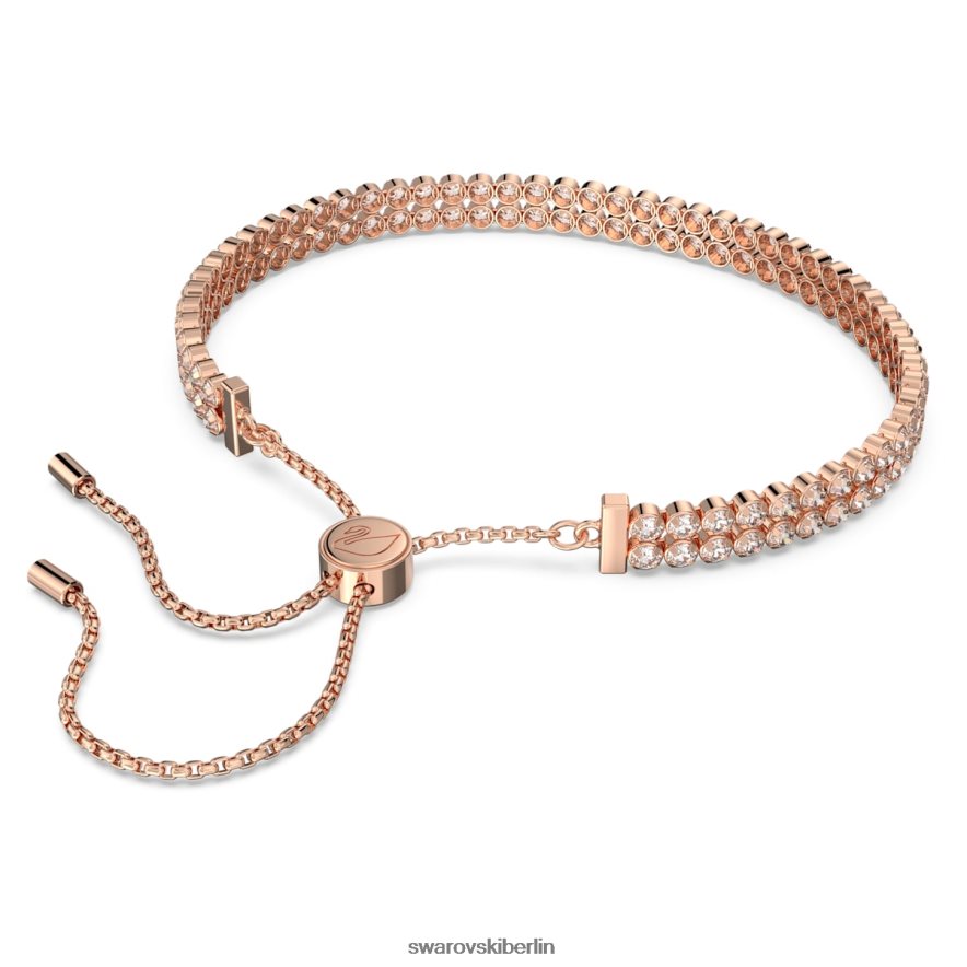 Swarovski dezentes Armband Rundschliff, weiß, rosévergoldet Schmuck HLT448475