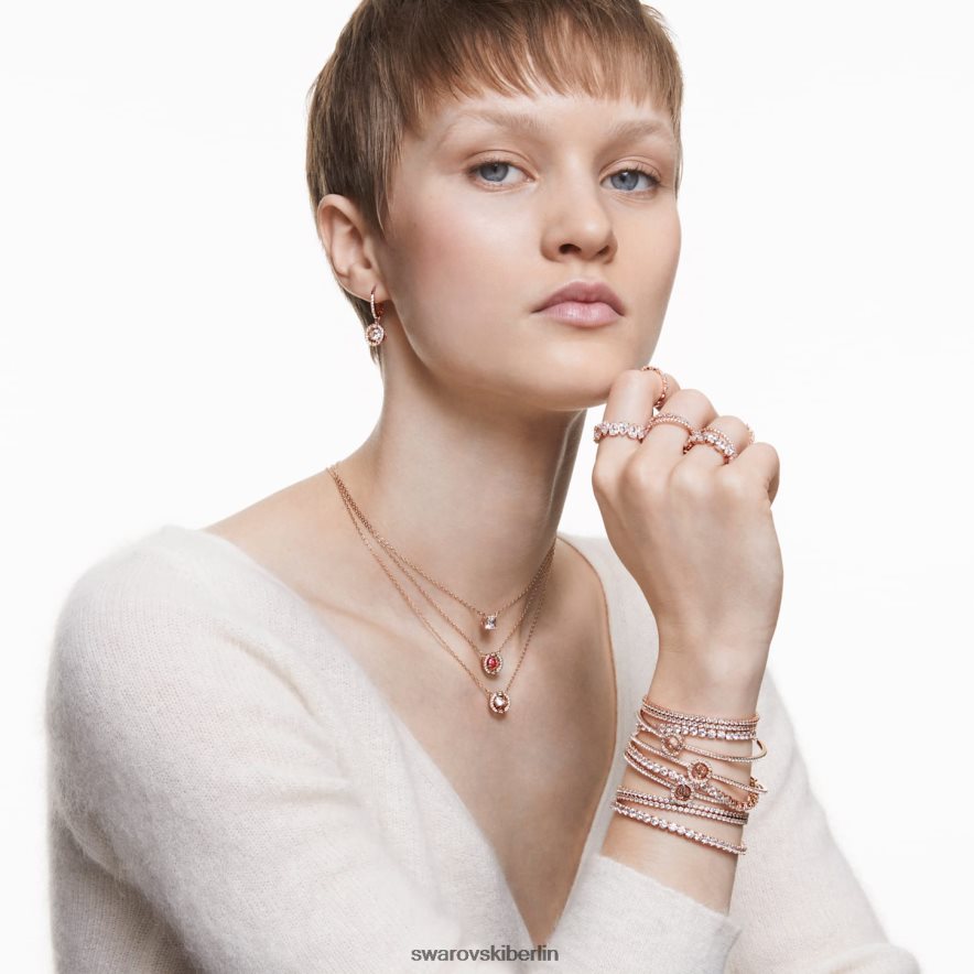 Swarovski dezentes Armband Rundschliff, weiß, rosévergoldet Schmuck HLT448475