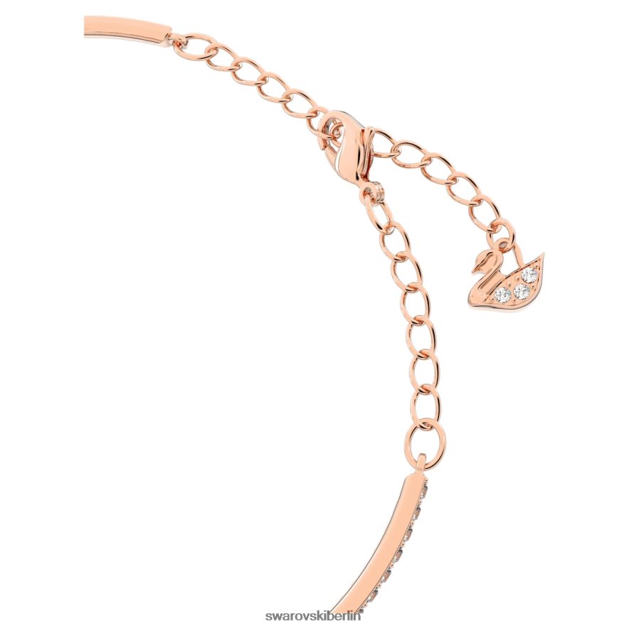 Swarovski funkelndes Tanzarmband runder Schliff, ovale Form, rot, rosévergoldet Schmuck HLT448640