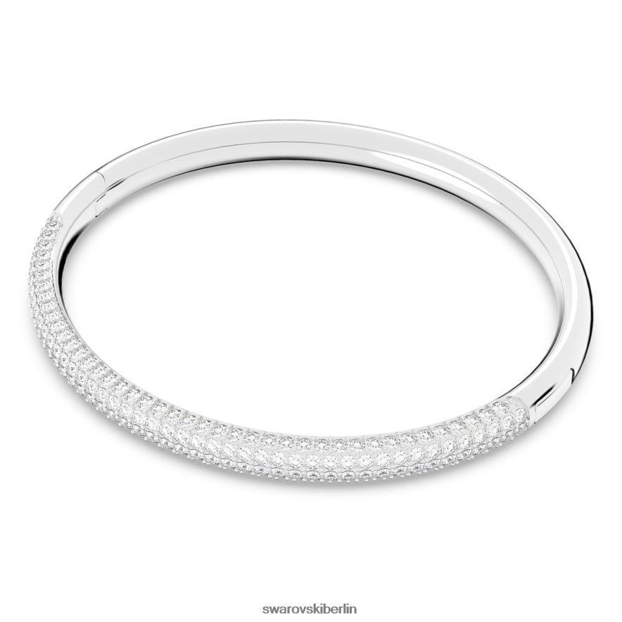 Swarovski Armreif aus Stein weiß, Edelstahl Schmuck HLT448595