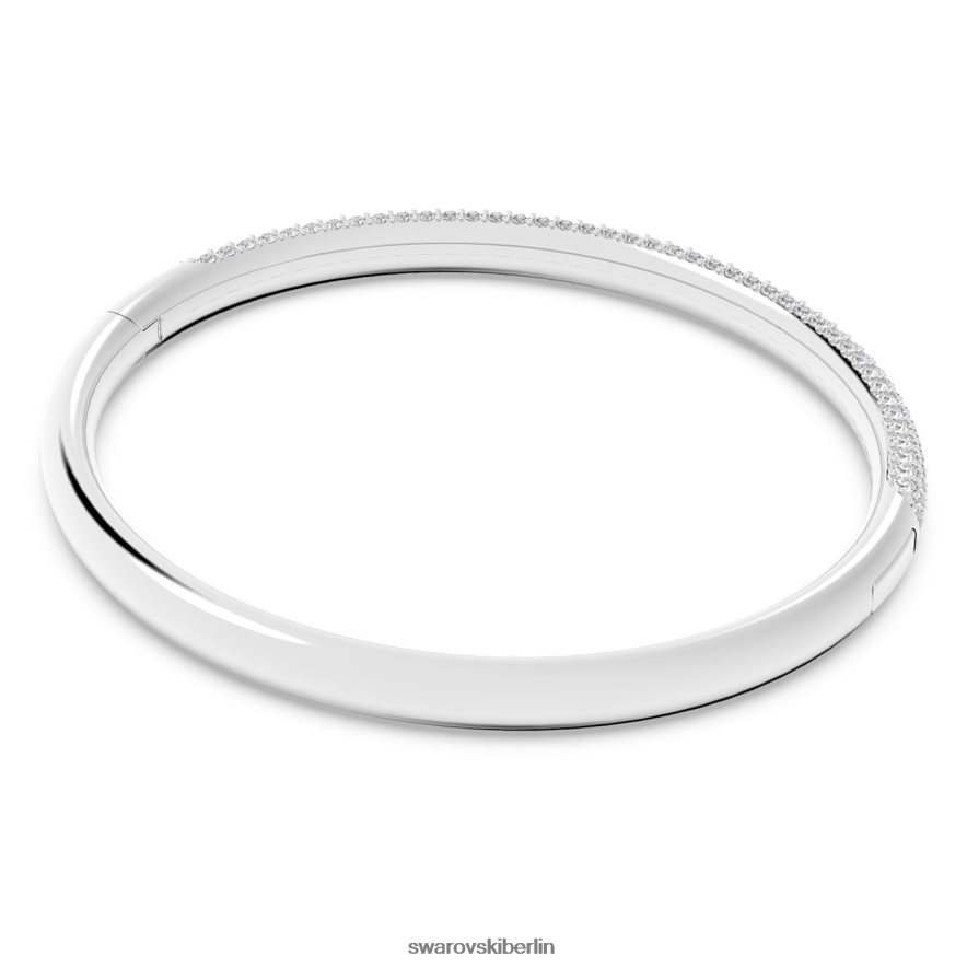 Swarovski Armreif aus Stein weiß, Edelstahl Schmuck HLT448595