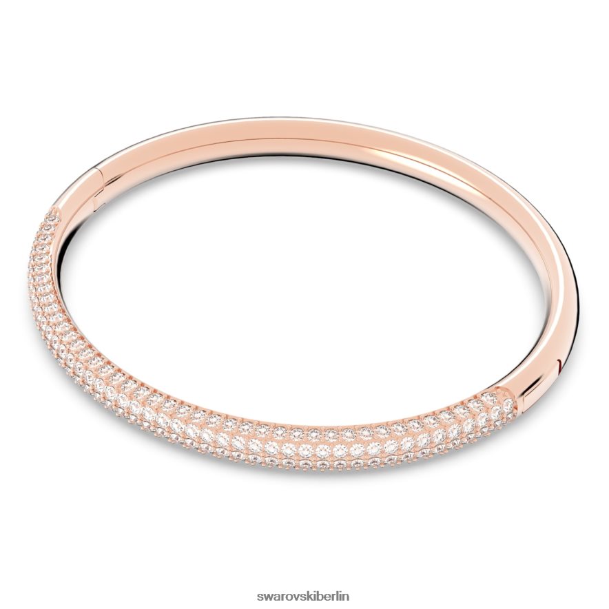 Swarovski Armreif aus Stein weiß, roségoldfarbenes Finish Schmuck HLT448599