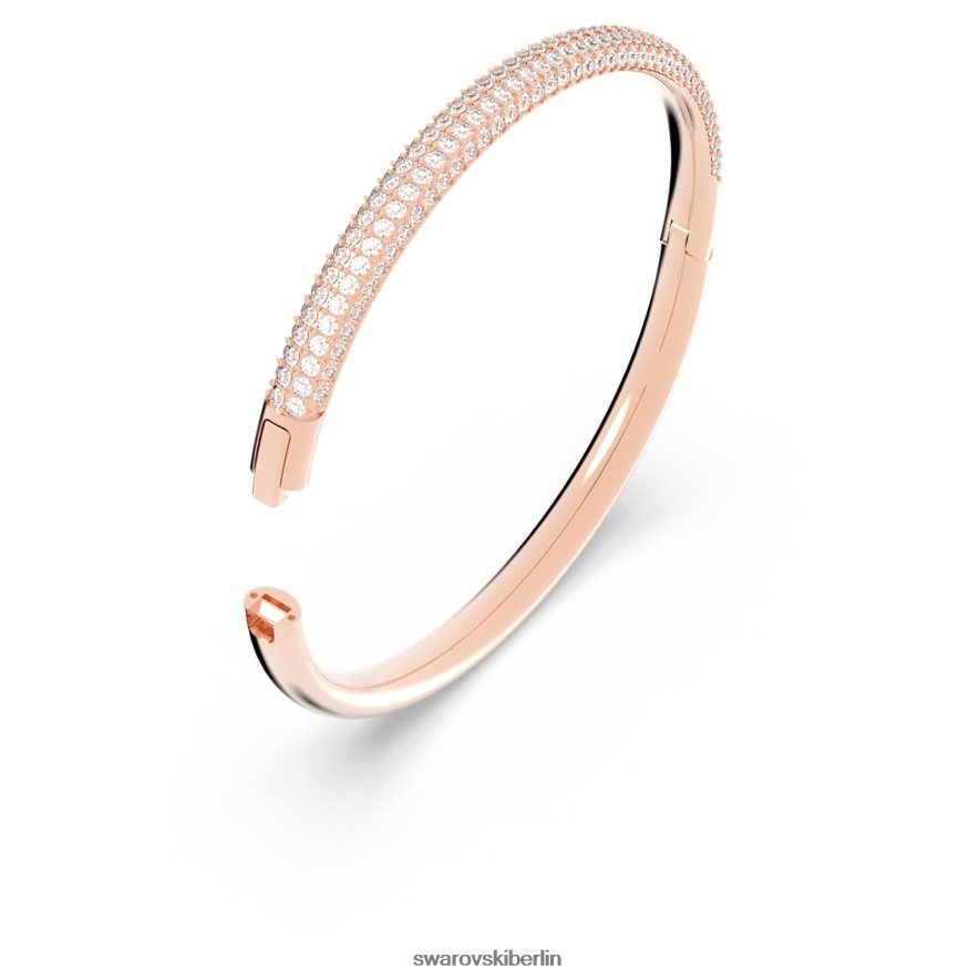 Swarovski Armreif aus Stein weiß, roségoldfarbenes Finish Schmuck HLT448599