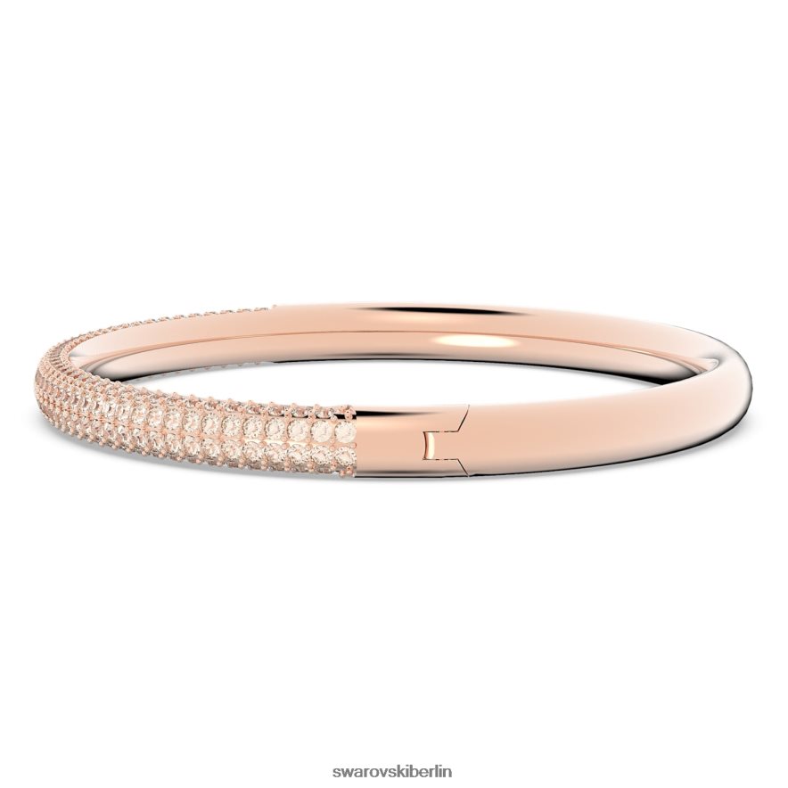Swarovski Armreif aus Stein weiß, roségoldfarbenes Finish Schmuck HLT448599