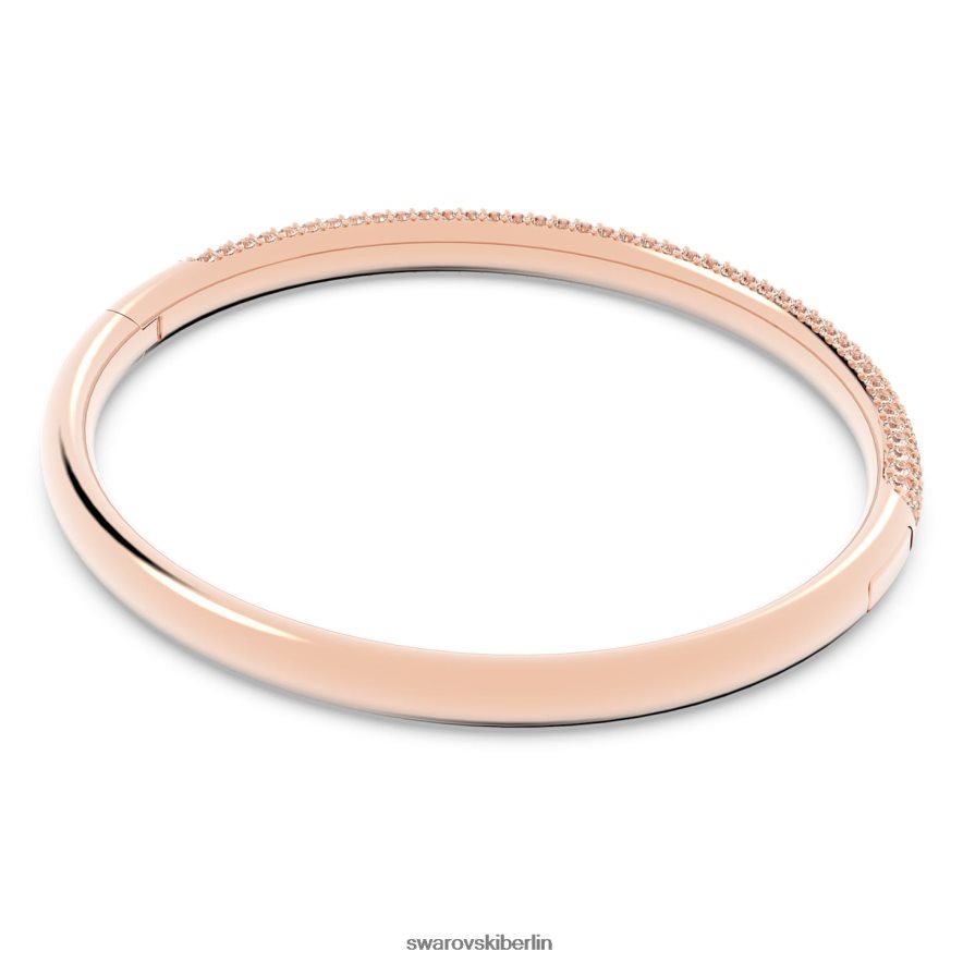 Swarovski Armreif aus Stein weiß, roségoldfarbenes Finish Schmuck HLT448599