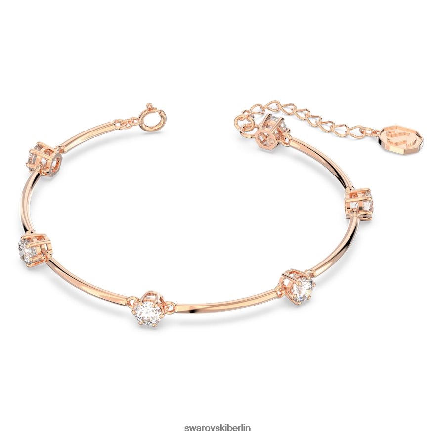 Swarovski Constella-Armreif Rundschliff, weiß, rosévergoldet Schmuck HLT448481