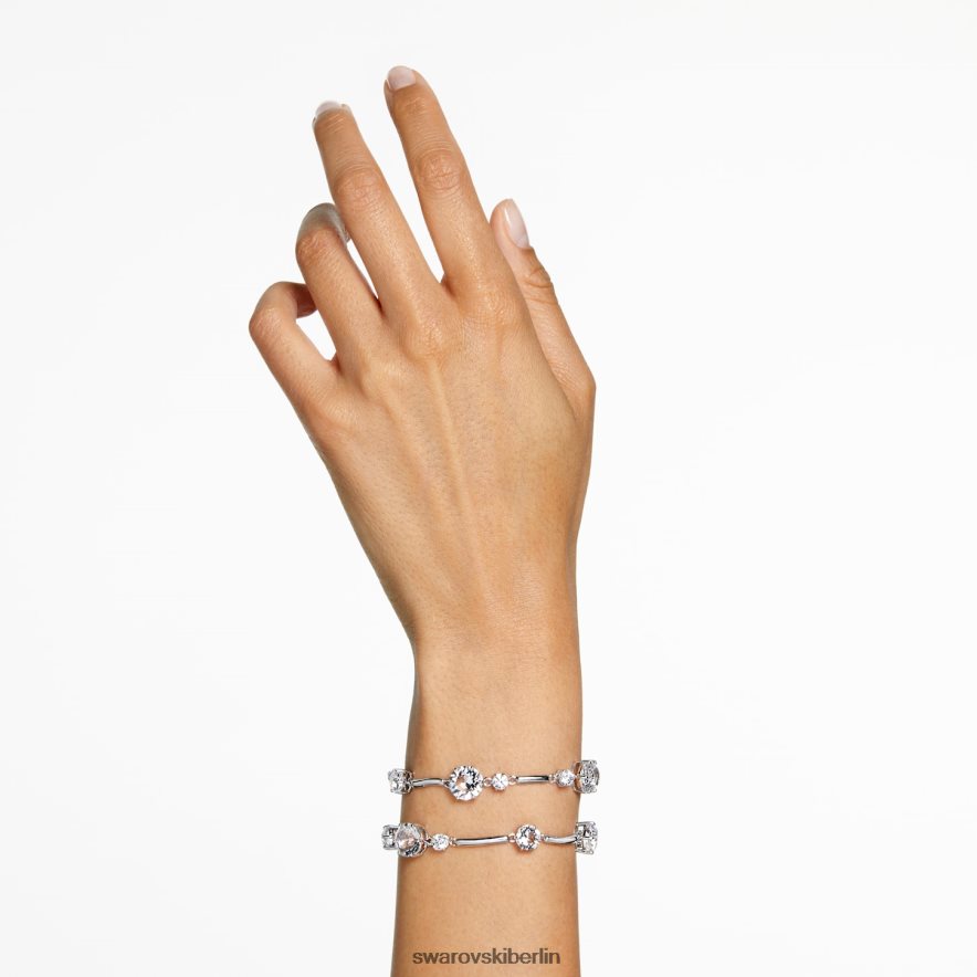Swarovski Constella Doppelarmreif Rundschliff, weiß, rhodiniert Schmuck HLT448612