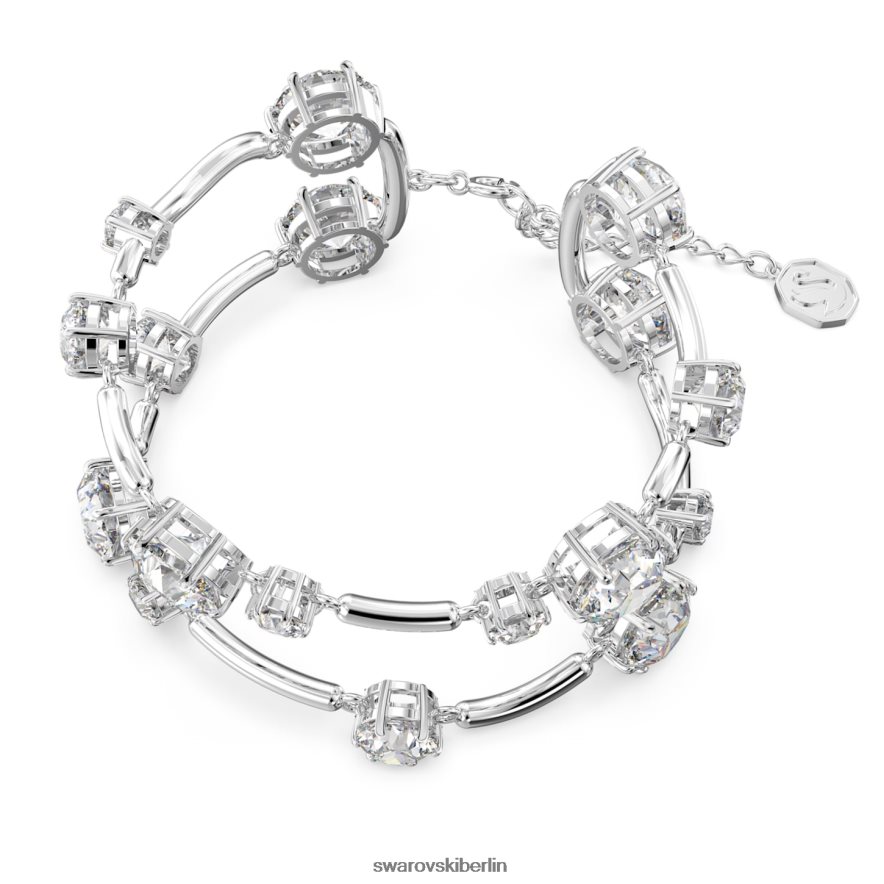 Swarovski Constella Doppelarmreif Rundschliff, weiß, rhodiniert Schmuck HLT448612
