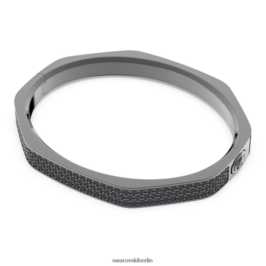 Swarovski Dextera-Armreif Achteckform, schwarz, rutheniumbeschichtet Schmuck HLT448600