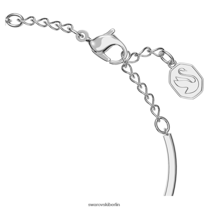 Swarovski Gema-Armreif Mischschliffe, Blume, weiß, rhodiniert Schmuck HLT448607
