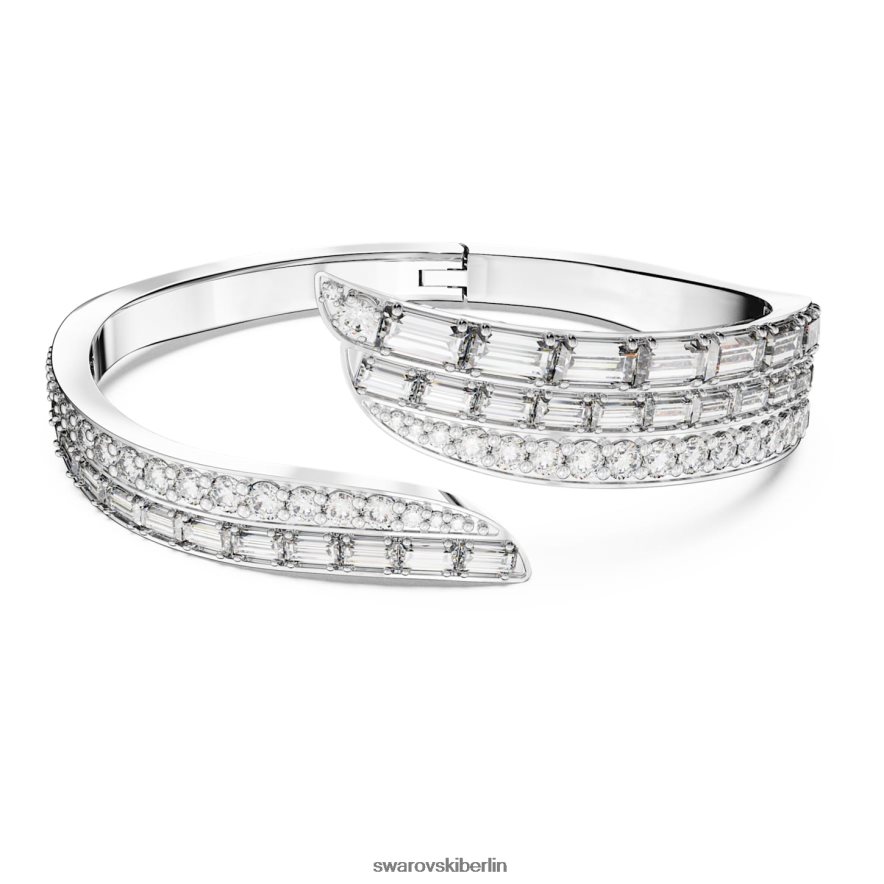 Swarovski Hyperbel-Armreif CO2-neutraler Zirkon, Mischschliff, weiß, rhodiniert Schmuck HLT448591
