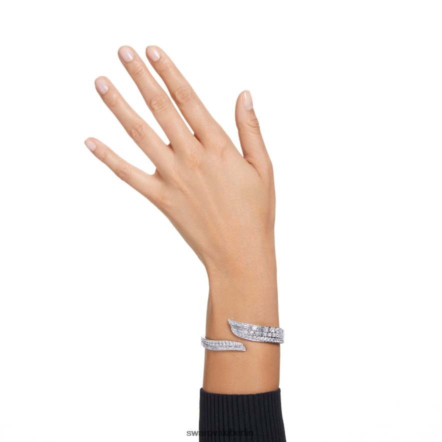 Swarovski Hyperbel-Armreif CO2-neutraler Zirkon, Mischschliff, weiß, rhodiniert Schmuck HLT448591