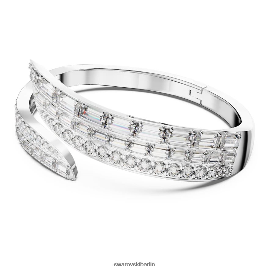 Swarovski Hyperbel-Armreif CO2-neutraler Zirkon, Mischschliff, weiß, rhodiniert Schmuck HLT448591