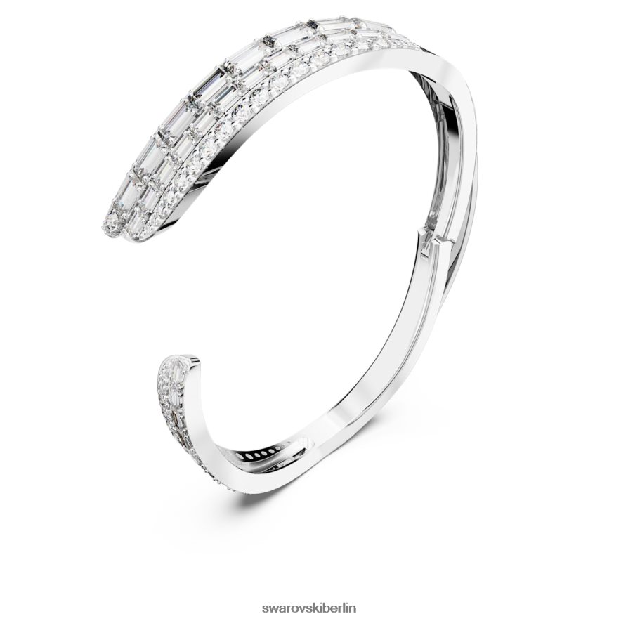Swarovski Hyperbel-Armreif CO2-neutraler Zirkon, Mischschliff, weiß, rhodiniert Schmuck HLT448591