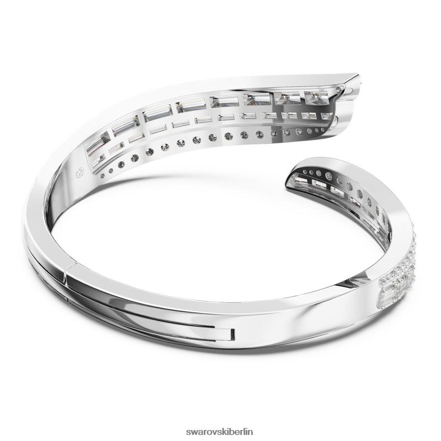 Swarovski Hyperbel-Armreif CO2-neutraler Zirkon, Mischschliff, weiß, rhodiniert Schmuck HLT448591