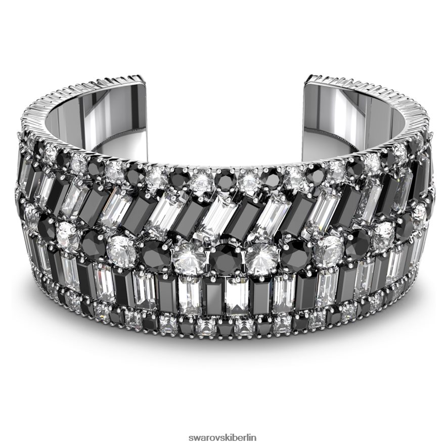Swarovski Hyperbelmanschette Mischschliffe, schwarz, rhodiniert Schmuck HLT448626
