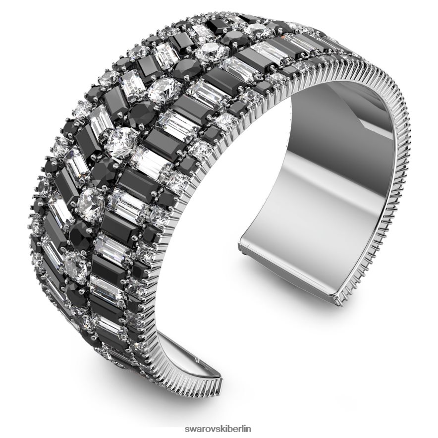 Swarovski Hyperbelmanschette Mischschliffe, schwarz, rhodiniert Schmuck HLT448626