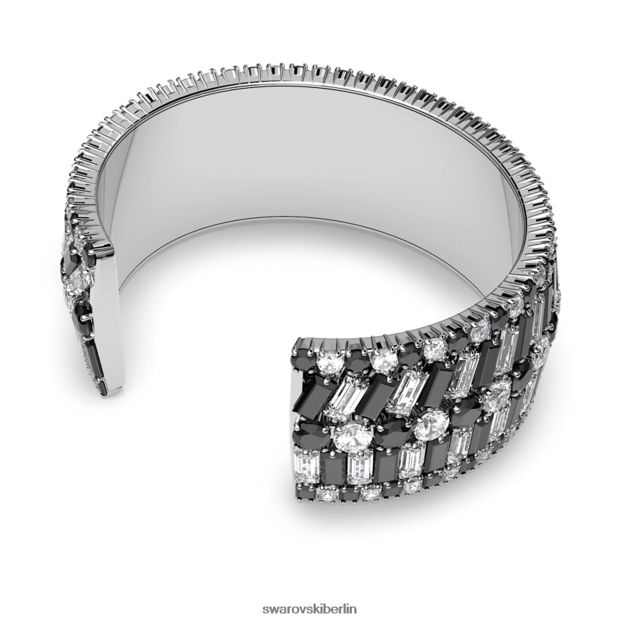 Swarovski Hyperbelmanschette Mischschliffe, schwarz, rhodiniert Schmuck HLT448626