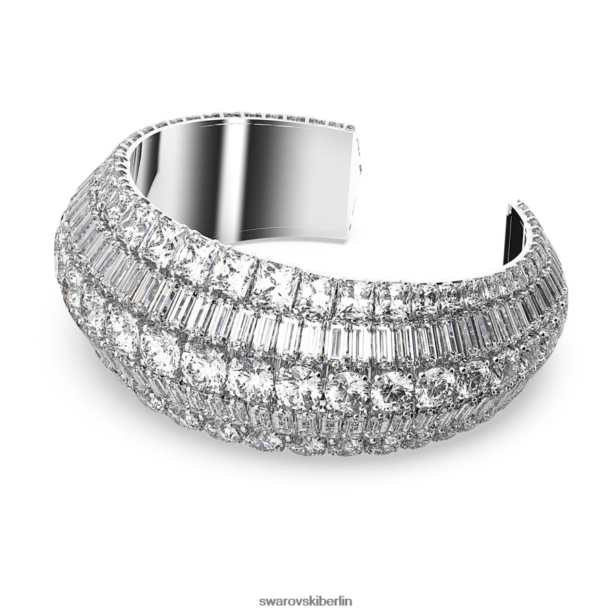 Swarovski Hyperbelmanschette Mischschliffe, weiß, rhodiniert Schmuck HLT448619