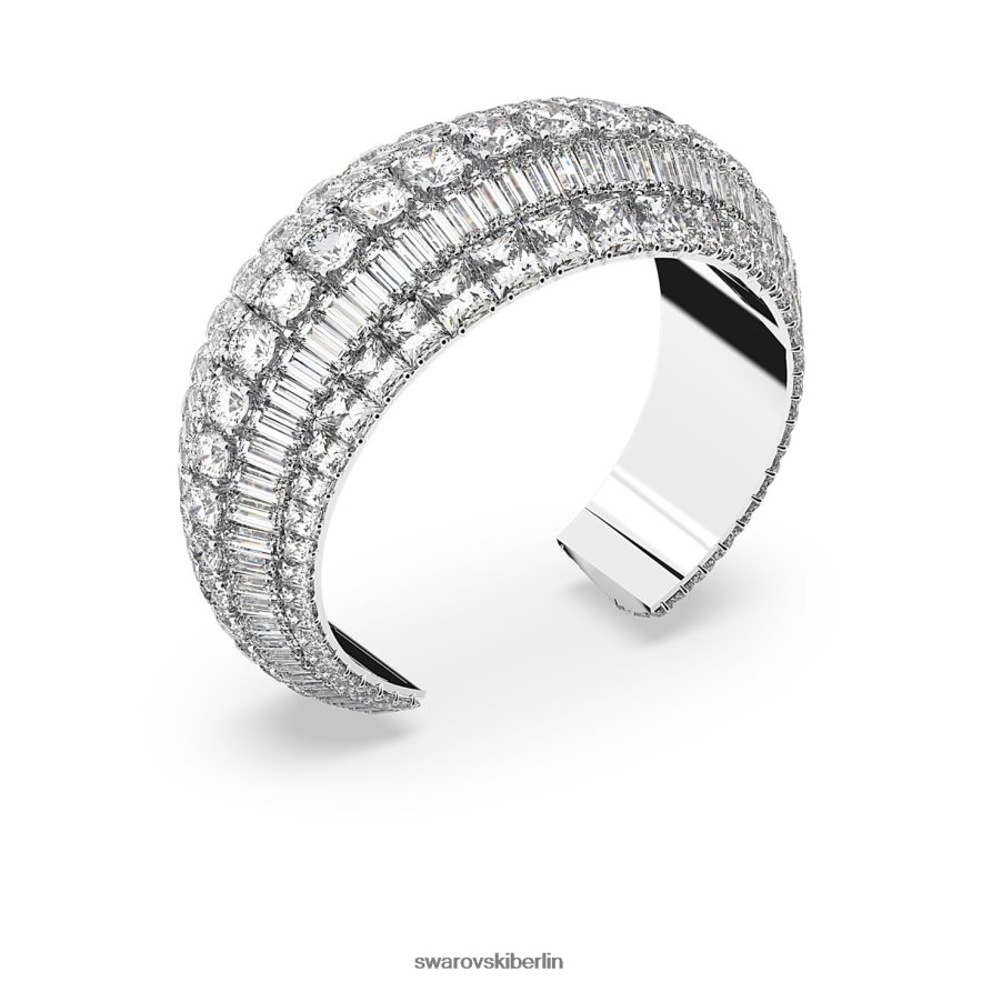 Swarovski Hyperbelmanschette Mischschliffe, weiß, rhodiniert Schmuck HLT448619
