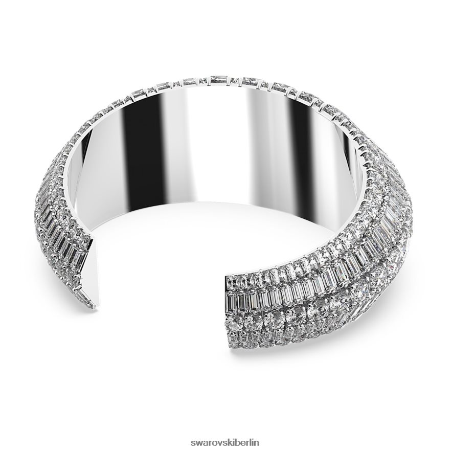 Swarovski Hyperbelmanschette Mischschliffe, weiß, rhodiniert Schmuck HLT448619