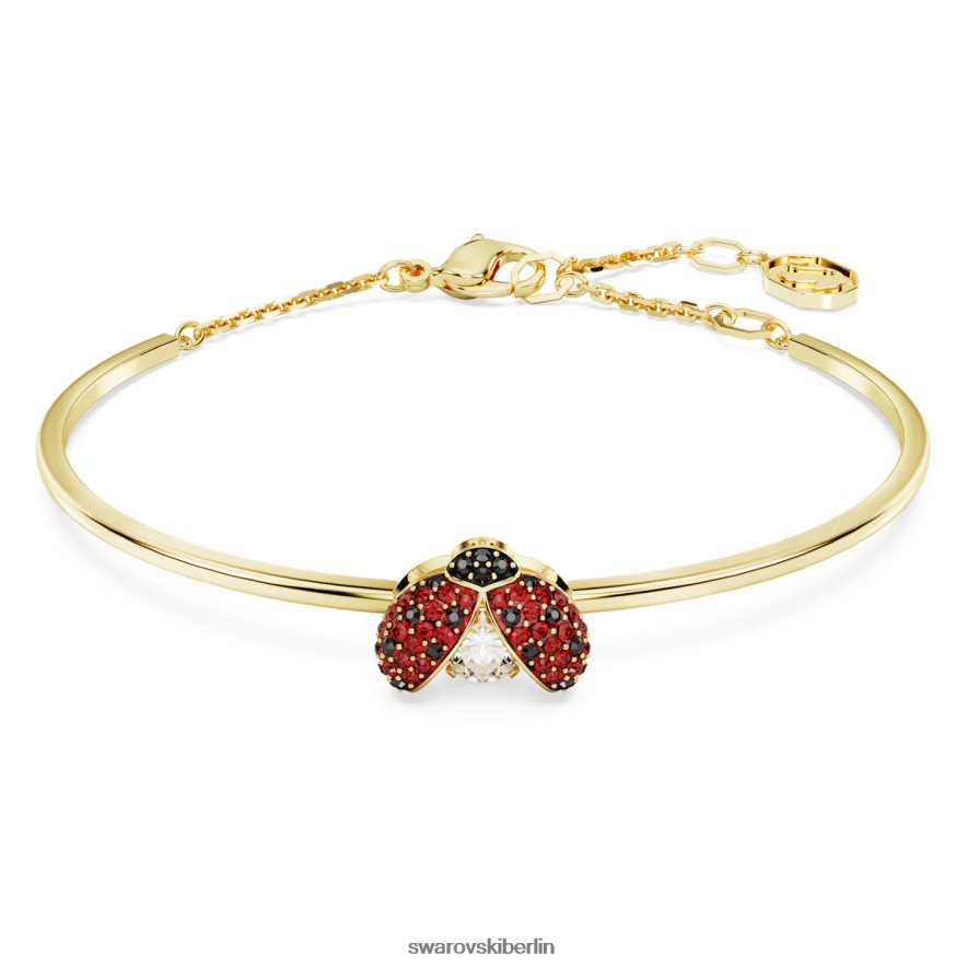 Swarovski Idylle-Armreif Marienkäfer, rot, vergoldet Schmuck HLT448645