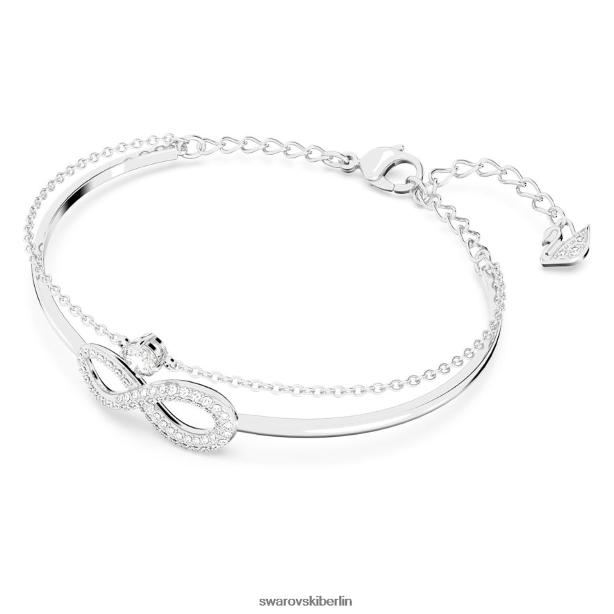 Swarovski Infinity-Armreif unendlich, weiß, rhodiniert Schmuck HLT448494