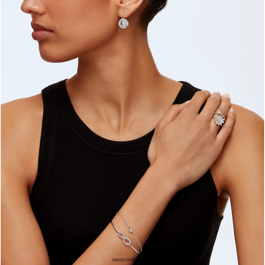 Swarovski Infinity-Armreif unendlich, weiß, rhodiniert Schmuck HLT448494