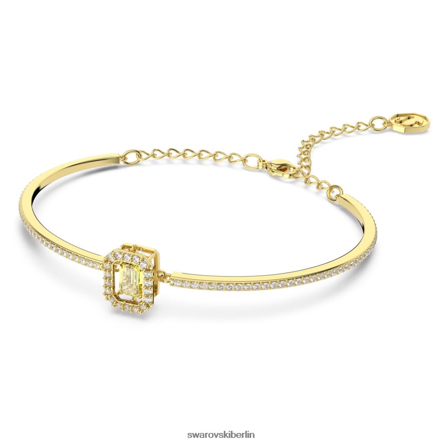 Swarovski Millennium-Armreif Achteckschliff, Pavé, gelb, vergoldet Schmuck HLT448489