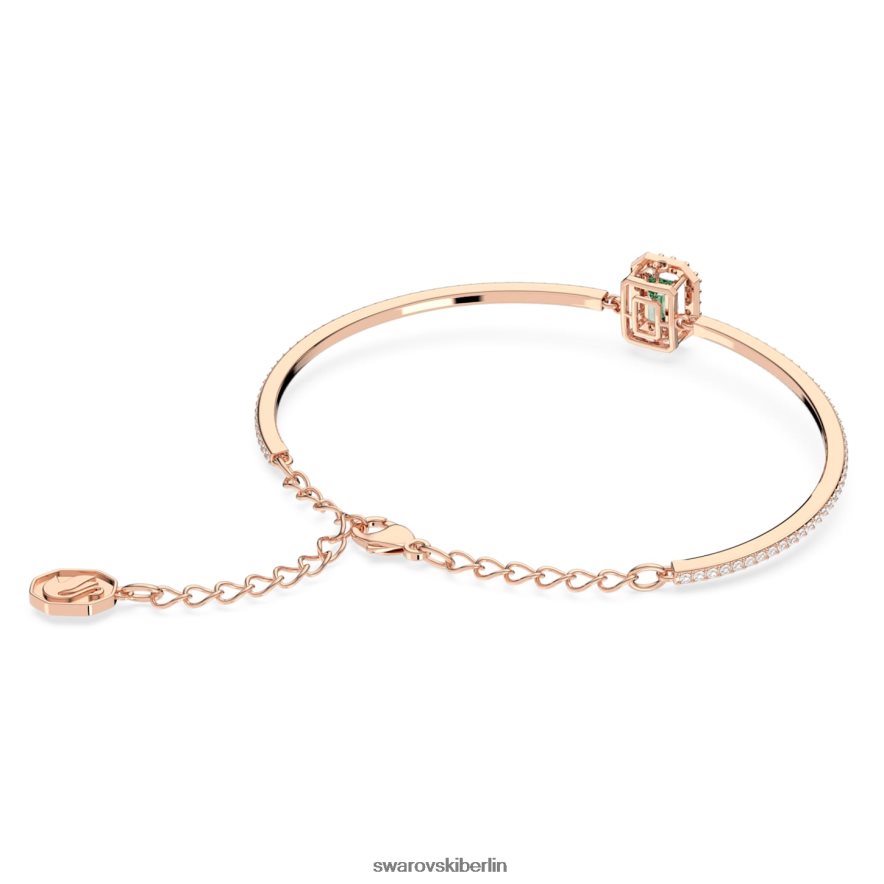 Swarovski Millennium-Armreif Achteckschliff, Pavé, grün, rosévergoldet Schmuck HLT448523