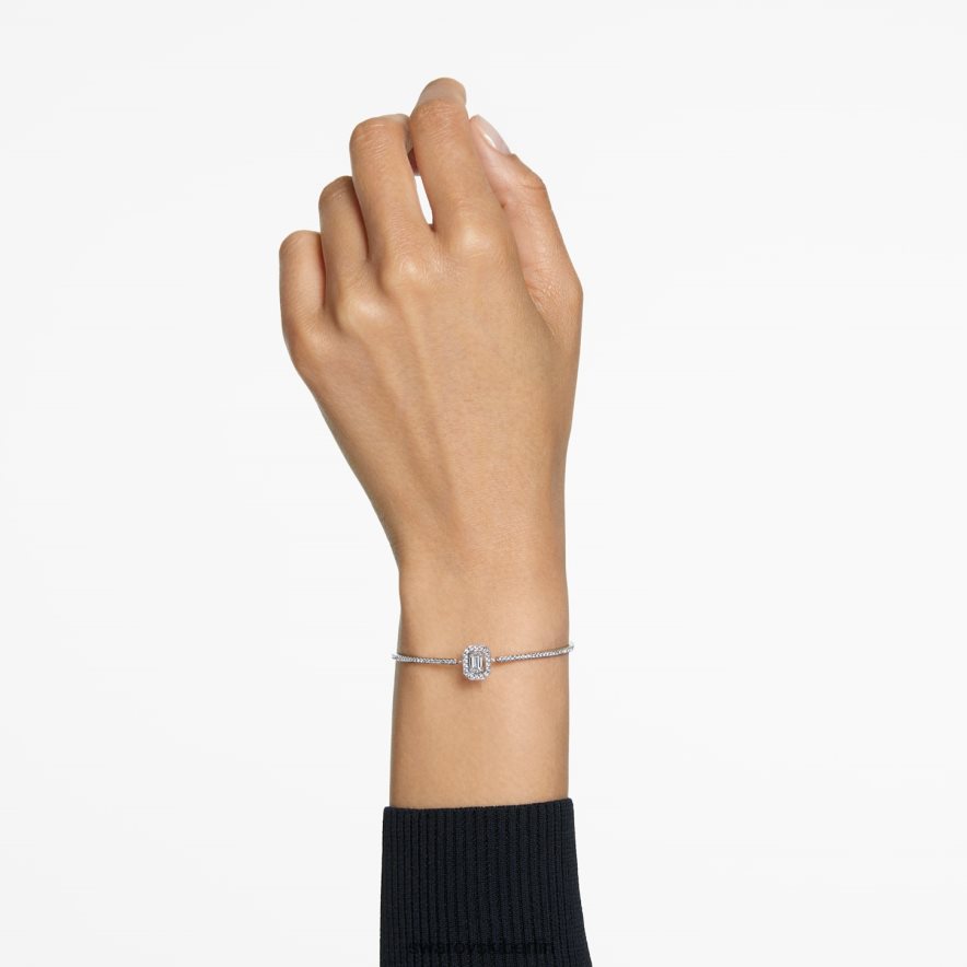 Swarovski Millennium-Armreif Achteckschliff, Pavé, weiß, rhodiniert Schmuck HLT448484