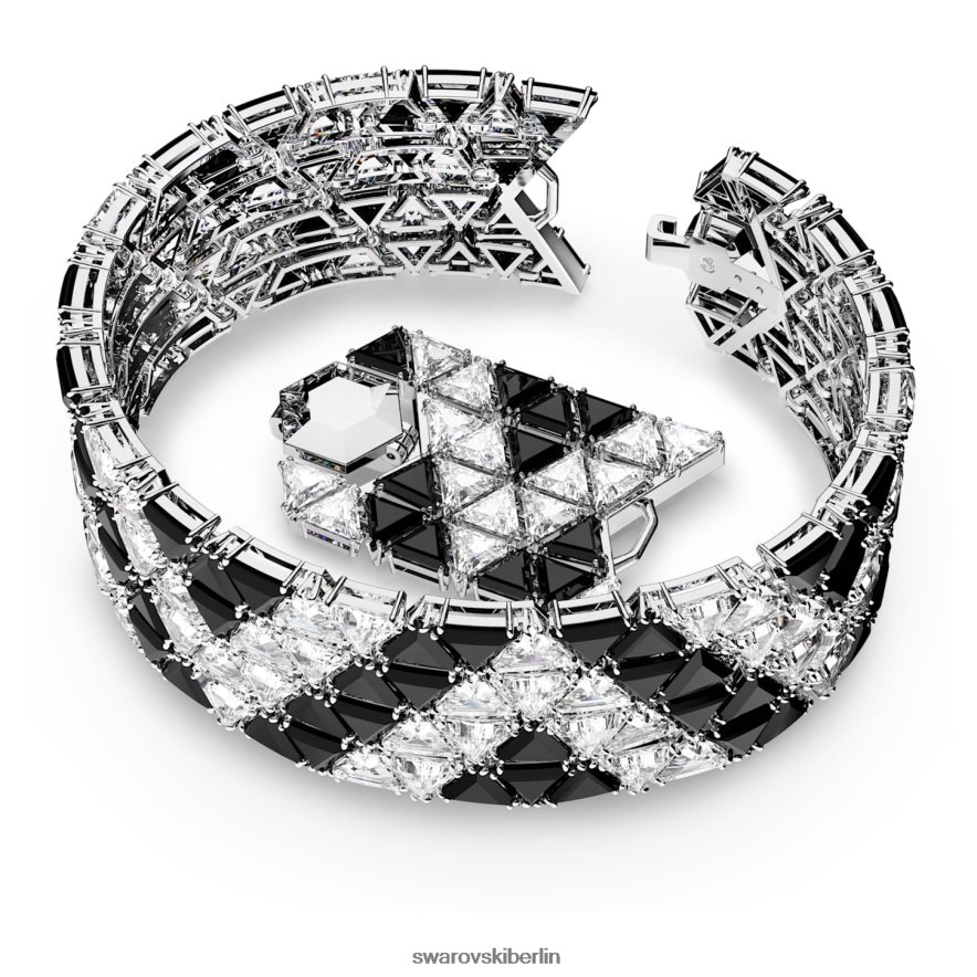 Swarovski Ortyx-Manschette Dreiecksschliff, schwarz, rhodiniert Schmuck HLT448609