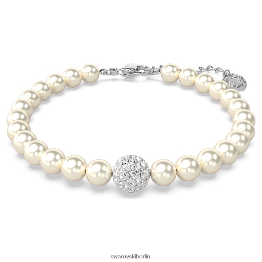 Swarovski Remix-Strang weiß, rhodiniert Schmuck HLT448518
