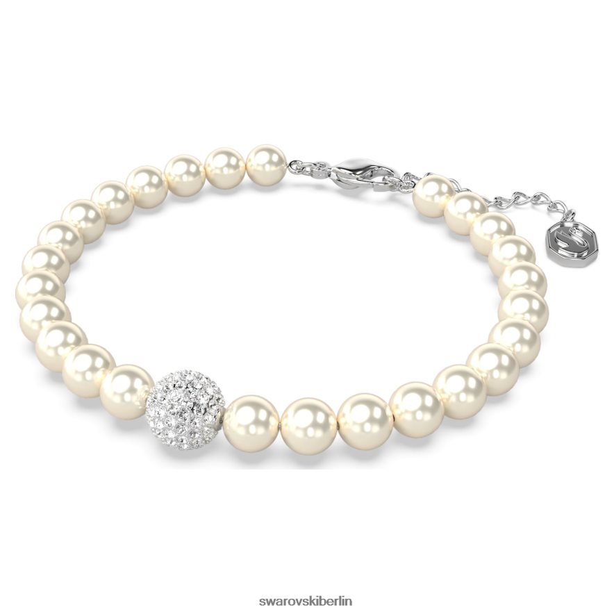 Swarovski Remix-Strang weiß, rhodiniert Schmuck HLT448518