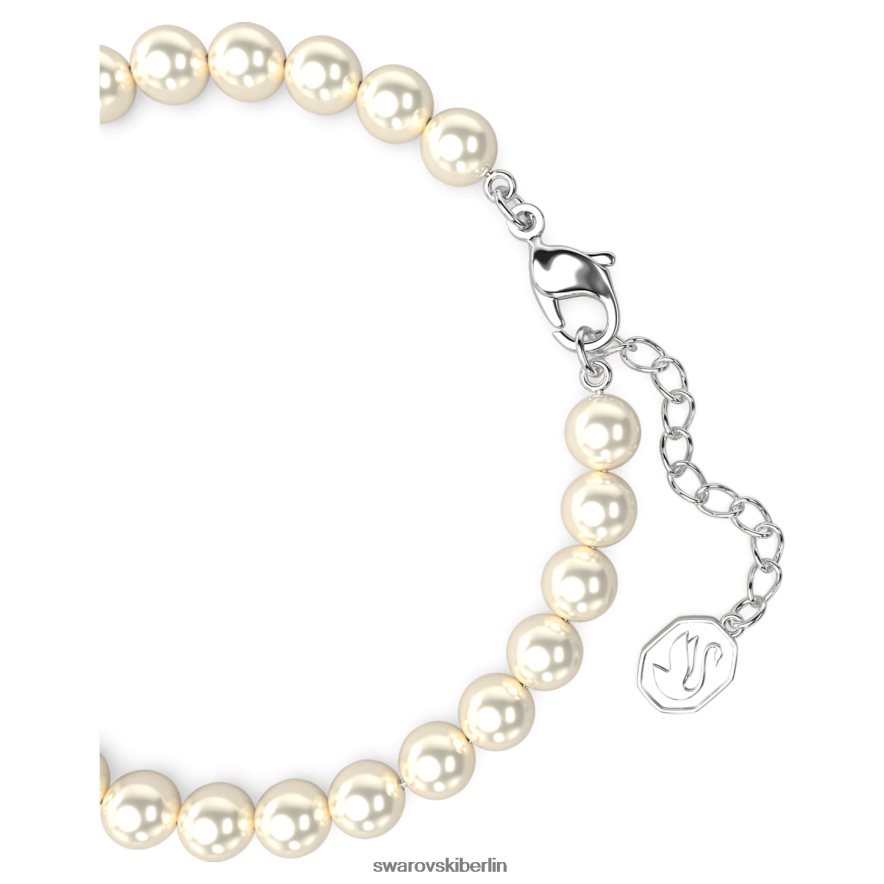 Swarovski Remix-Strang weiß, rhodiniert Schmuck HLT448518
