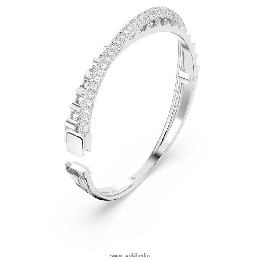 Swarovski Rota-Armreif Mischschliffe, weiß, rhodiniert Schmuck HLT448610