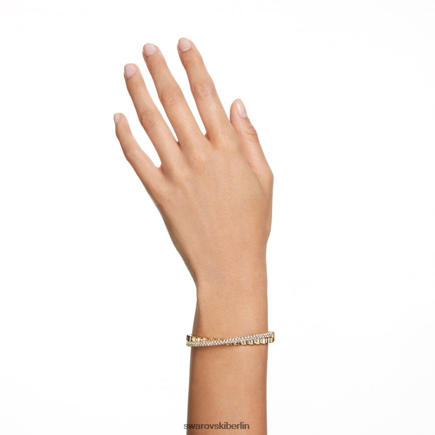 Swarovski Rota-Armreif Mischschliffe, weiß, vergoldet Schmuck HLT448613
