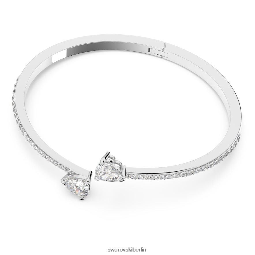 Swarovski Seelenarmreif anziehen Herz, weiß, rhodiniert Schmuck HLT448620