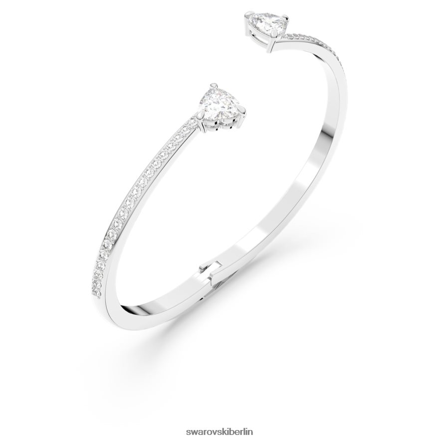 Swarovski Seelenarmreif anziehen Herz, weiß, rhodiniert Schmuck HLT448620