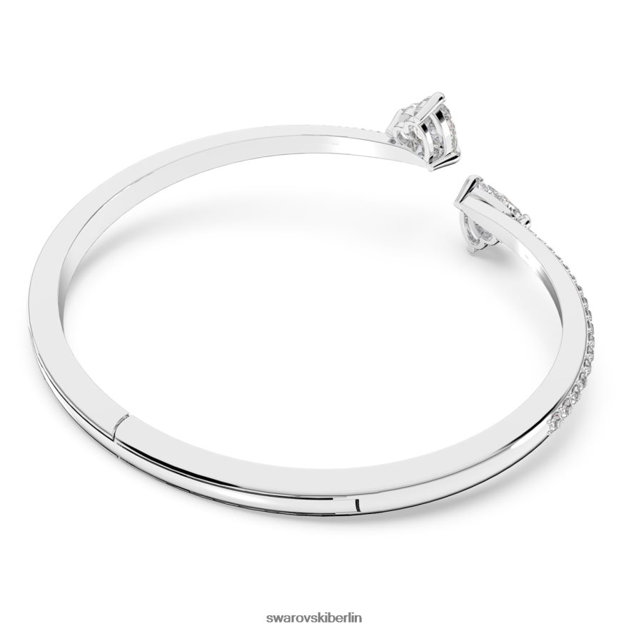 Swarovski Seelenarmreif anziehen Herz, weiß, rhodiniert Schmuck HLT448620