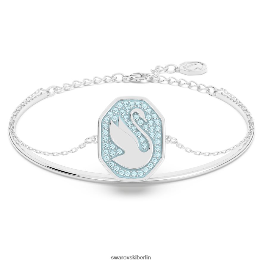 Swarovski Signum-Armreif Schwan, blau, rhodiniert Schmuck HLT448642