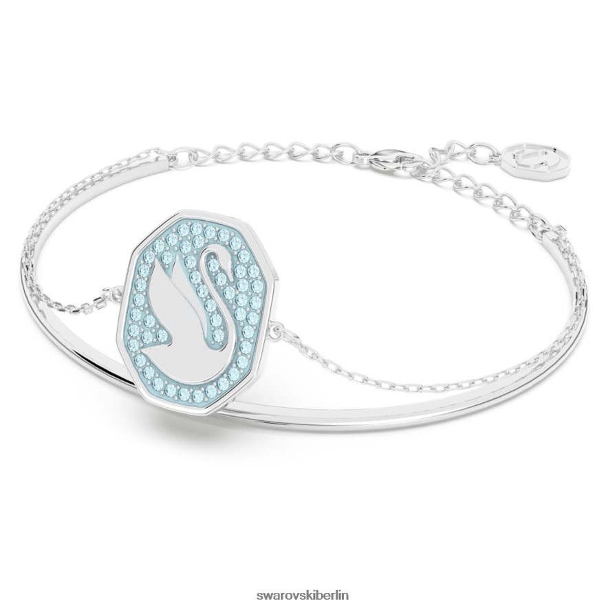 Swarovski Signum-Armreif Schwan, blau, rhodiniert Schmuck HLT448642